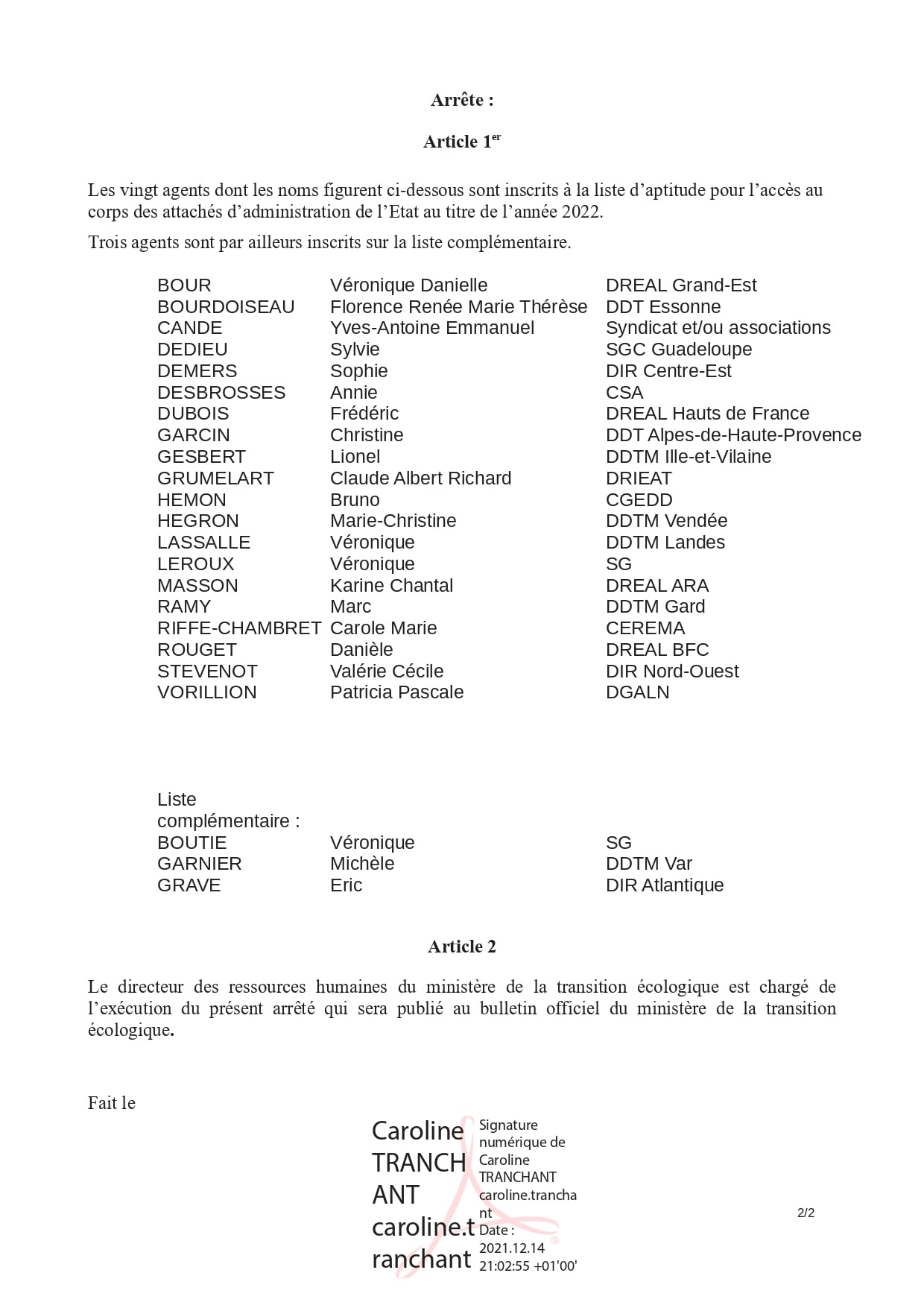 Arrete LA AAE 2022